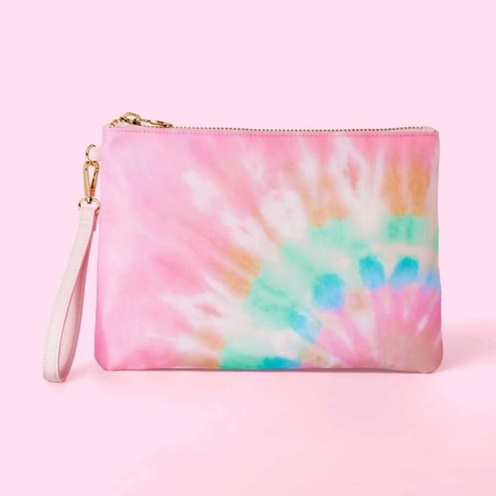 Brand New with Tags STONEY CLOVER LANE x Target Pink Rainbow TieDye Pouch bag